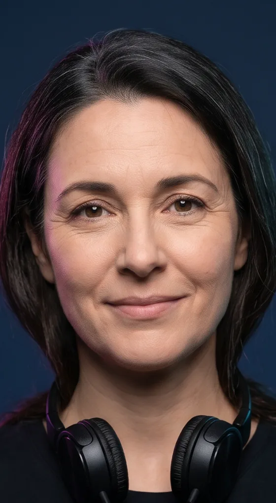 The same woman at 45