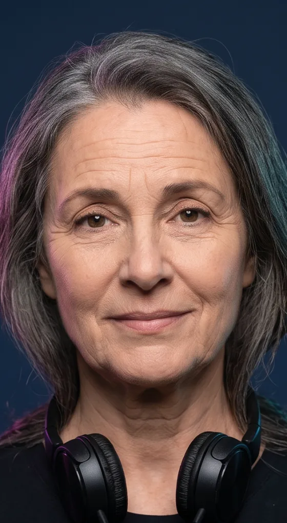 The same woman at 60