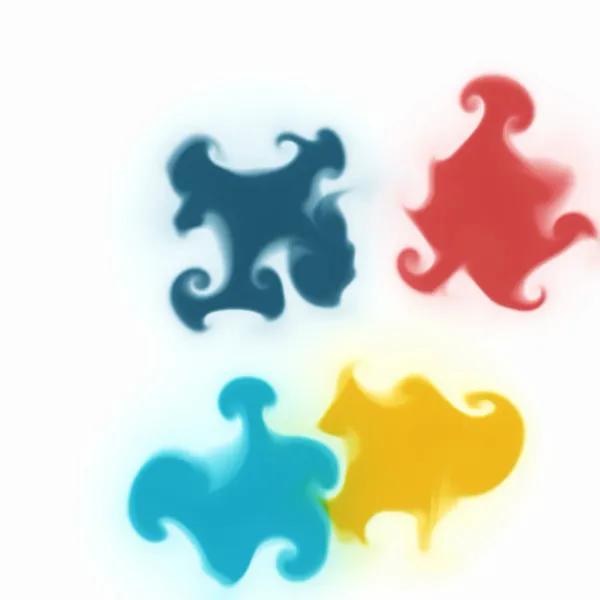 Drops of ink spreading in water