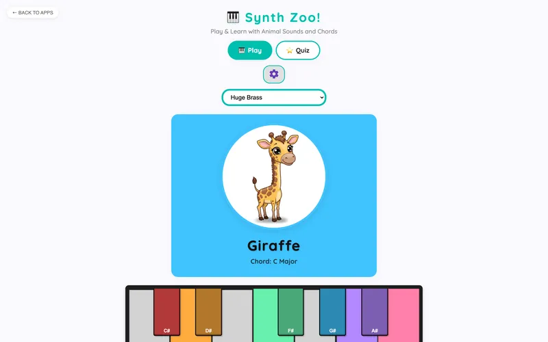 C, E and G held together: the panel says Chord: C Major