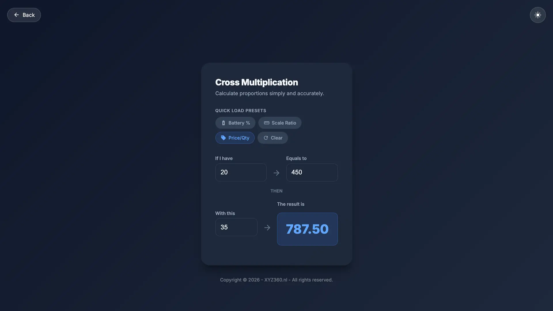 Cross Multiplication