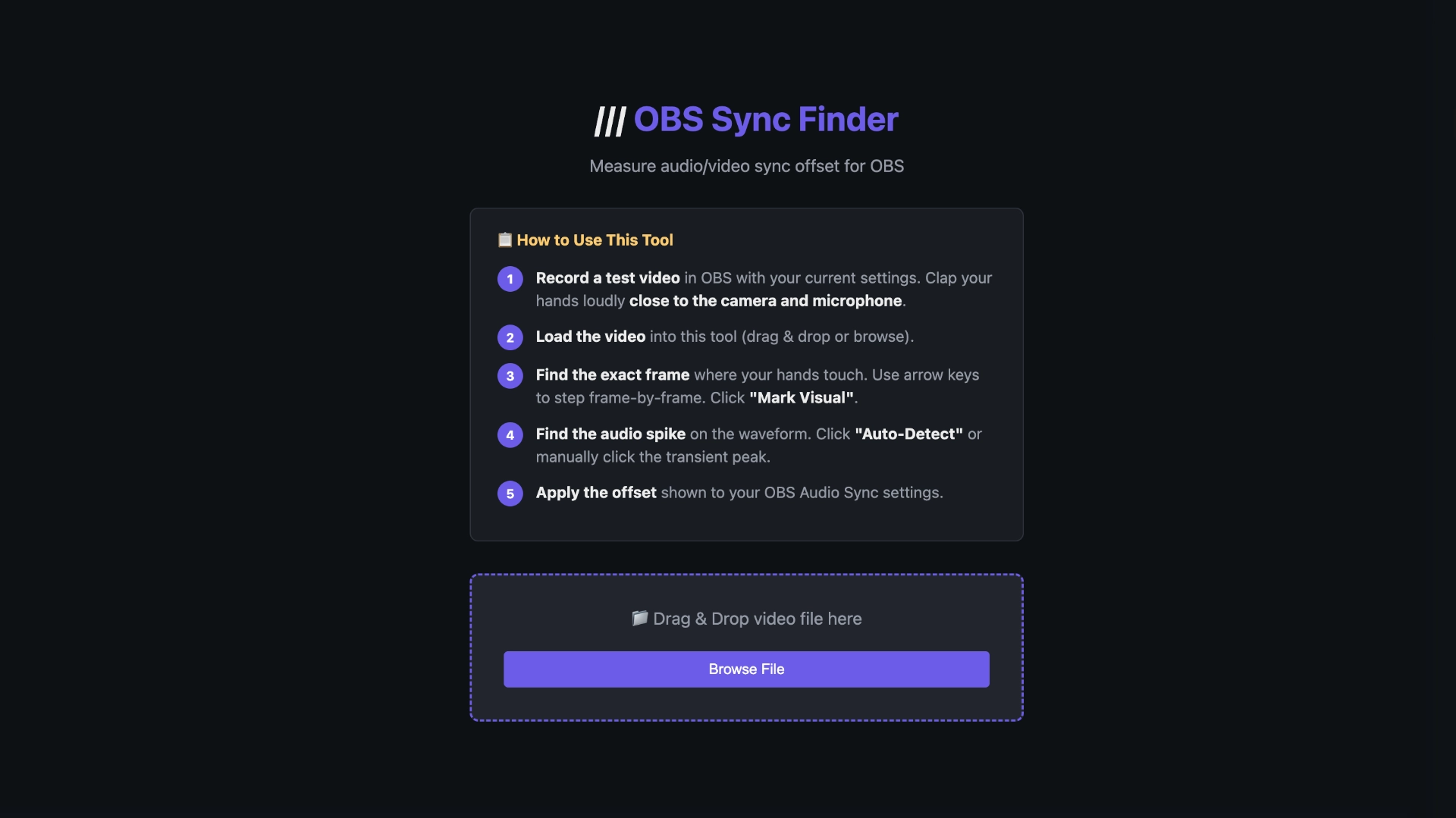 OBS Sync Finder
