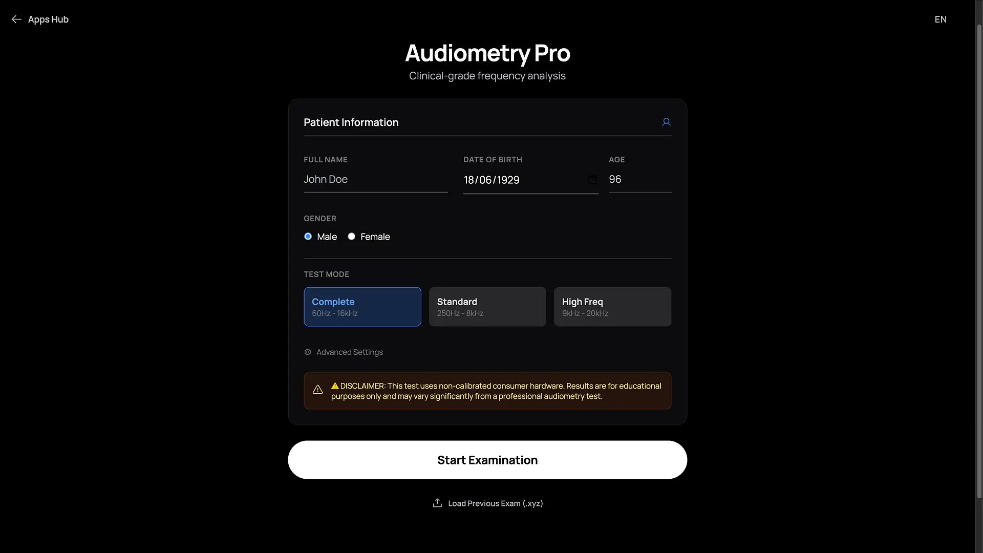 Online Audiometry