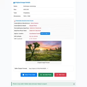 Photo Metadata Wipe