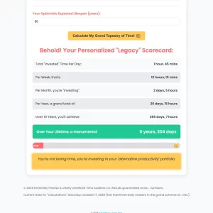 Time Waste Calc